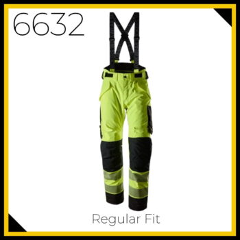 Snickers 6632 High Vis Class 2 Insulated Stretch Trousers