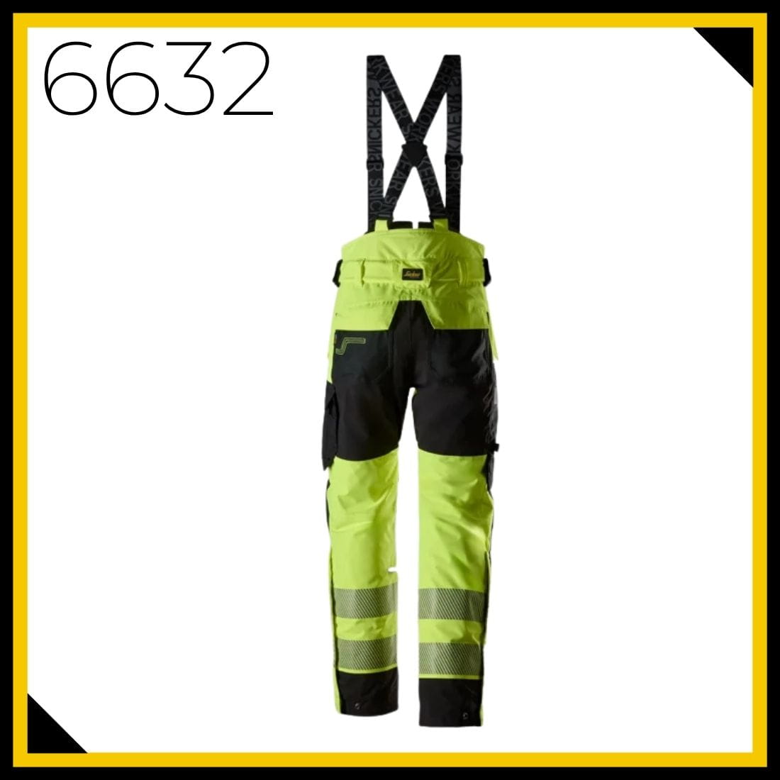 Snickers 6632 High Vis Class 2 Insulated Stretch Trousers
