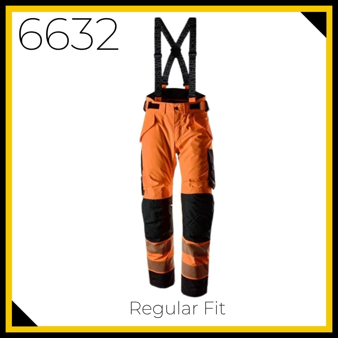Snickers 6632 High Vis Class 2 Insulated Stretch Trousers